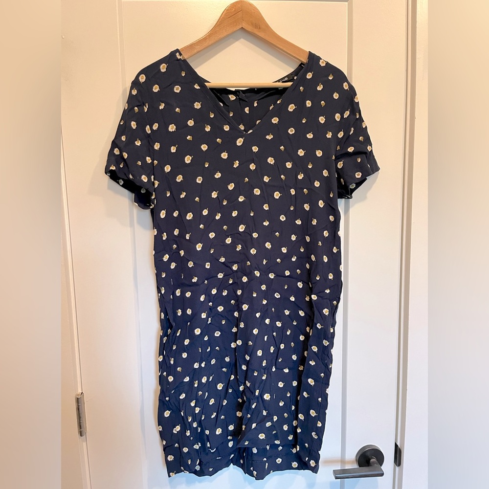 Madewell printed navy dress